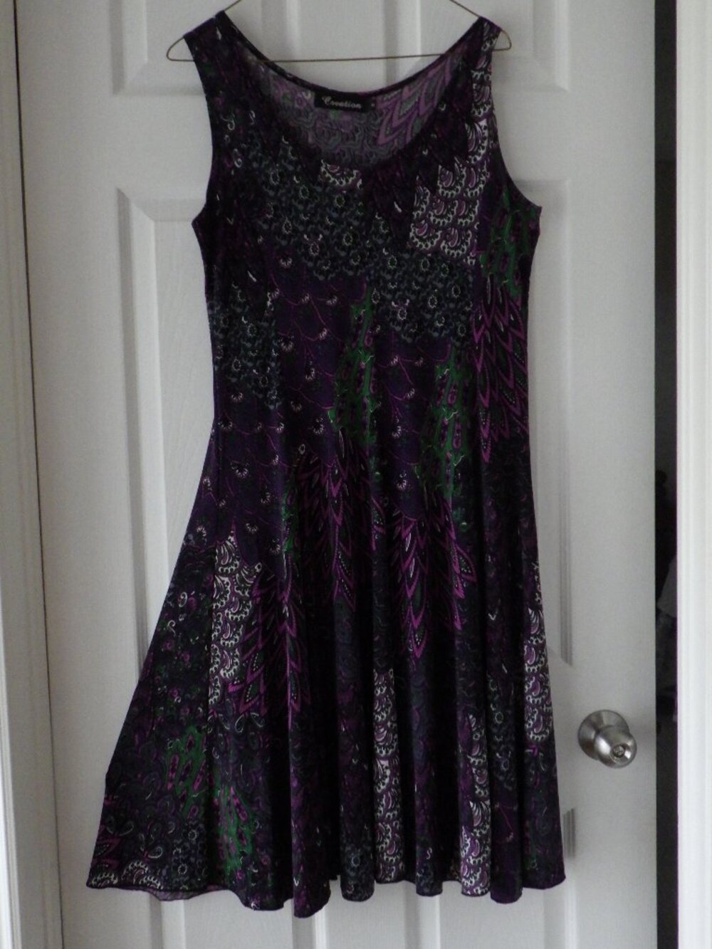 Creatian Sleeveless Dress SZM Fun Flair Floral Cottage Core Rockabilly Colourful - Picture 2 of 16